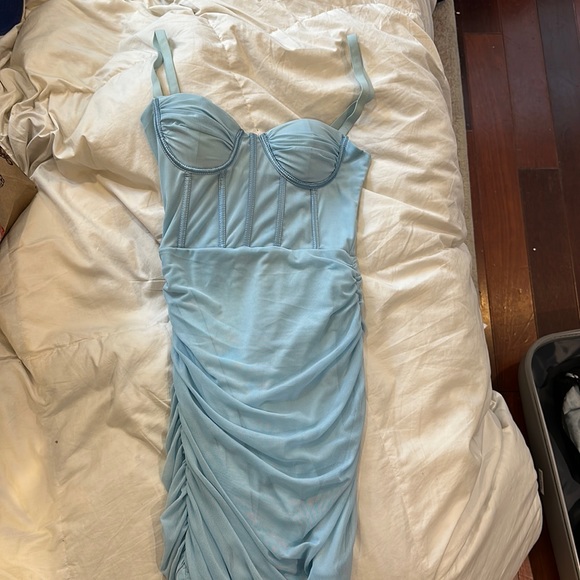 Dresses | Light Blue Mini Corset Dress | Poshmark